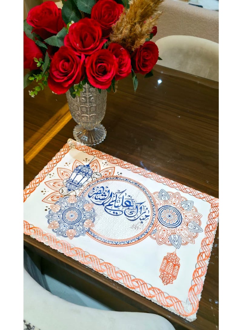كوستر رمضان مبارك عليكم الشهر للسفره مستطيل 40*35 سم